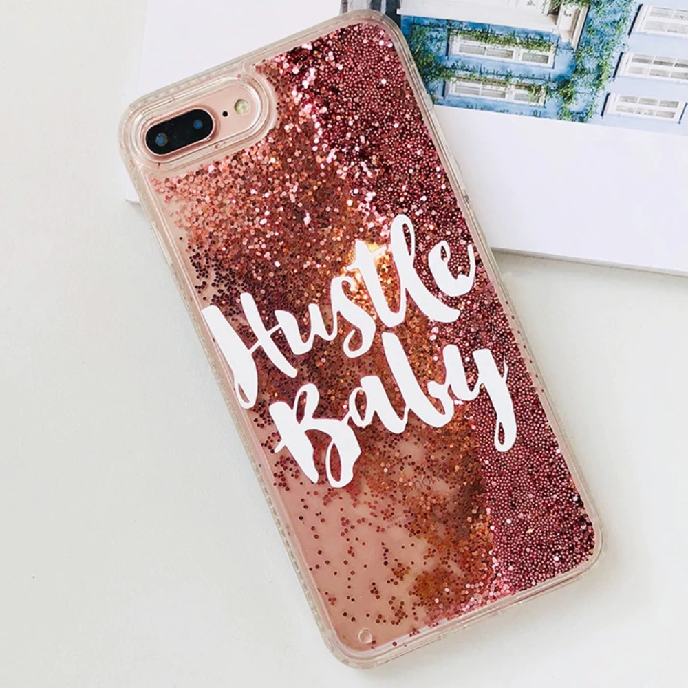 Hustle Baby Dynamic Liquid Glitter iPhone Case